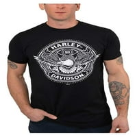 Harley-Davidson Muška majica Eagle Badge-izrez kratkih rukava pamučna majica, Harley Davidson