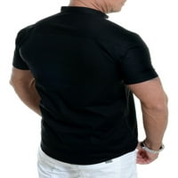 Capreze muški kratki rukav majica Casual Plain Pulover vrhovi zadržite ovratnik dugme Up majica M-5XL
