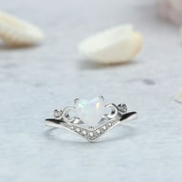 Lowrofile prstenovi za žene djevojke nakit u obliku srca u obliku srca šareno dragulj nakit ljubavne prstenove poklopce