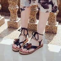 Lulshou Womens Sandale, ženske sandale Modni isječak Toe čipke za rimske ravne sandale
