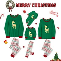 Božićna porodica koja odgovara pidžami setovi Elk Print Xmas Sleep Bawew Holiday LoungeWer Jammyes PJS