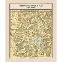 CRME CRNI MODERNI UKLJUČINI MUZEJ PRINT Print pod nazivom - Nacionalni park Yellowstone - Cram 1888