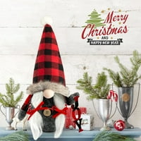 Pontos Božićna bez licana lutka plišano gnome kaj šešir Veliki nos sa slovima Ručno rađeni elementi