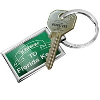 Keychain Zeleni znak Dobrodošli na Florida Keys
