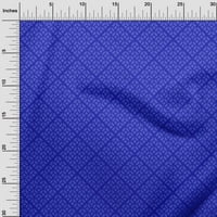 Onuoone Georgette viskoza srednje plave tkanine Geometrijska haljina materijala od tkanine za ispis od dvorišta široko