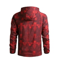 Lagana vjetrovska jakna za muškarce Plus veličine casual trackstring zip jakne sa crvenom veličinom