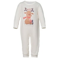 SHLDYBC Modni božićni ispis Obiteljska evropska i američka Pajamas roditelj-dječji odijelo za dijete,