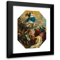 Krug Petera Paula Rubens Crni modernog uokvirenog muzeja Art Print pod nazivom - pretpostavka djevice