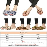 Lacyhop ženske papuče, Leopard Print Open Tenen, Udobne papuče protiv klizača