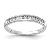 Čvrsti 14K bijeli zlatni laboratorij uzgojen Diamond 1 3CT kanal Set vjenčani prsten za vjenčanje 5