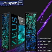 Gaming Desktop PC, Intel i 4. Gen, TechMagne Zeus Pro 4, AMD R 6400, 16GB RAM argb, 256GB SSD + 2TB