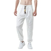 Zuwimk muške hlače opušteno fit, muškarci ravni fit jean reže sve sezone Tech hlače bijela, xxl