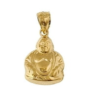 14k žuti zlatni privjesak Buda