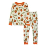 Baby - Zahvalan Pumpkins majica i pant PJ set - majica šargarepe godine