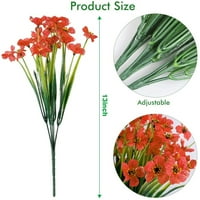Paketi na otvorenom Umjetno cvijeće UV otporno na lažnju lažnog ljubičastog cvijeća za unutarnju vanjske biljke Vrt Patio Torch prozor