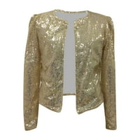 Outfmvch Cardigan za žene Casual Fashion Urban Sequin Sequins Sparklička kardiganska jakna Ženske vrhove Gold