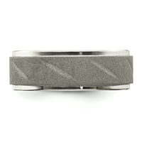 Karat u karatsu od nehrđajućeg čelika polirana i satenska rubna ruba veličina 12. - Unispor prsten