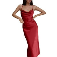 Ženska ljetna čvrsta boju kolone haljina haljina haljina haljina haljina