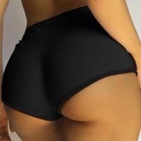 Ženske kratke hlače Joga Sportske hlače Teretana Workout Plaža Waist plijen casual tanki fit, 3xl crna