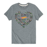 Vrući točkovi - Valentinovo vruće kotače - grafička majica kratkih rukava za mališane i mlade