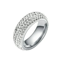 Hip hop Bling prsten ženski prstenovi za vjenčanje od nehrđajućeg čelika za žene muškarci nakit
