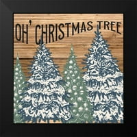 Allen, Kimberly Crni moderni uokvireni muzej Art Print pod nazivom - Oh Božićno drvce