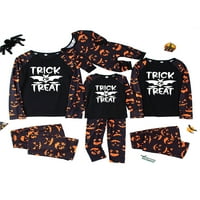 Neilla Žene Muška djeca Sleep odjeća Porodica s dugim rukavima Porodica Pajamas Set Crew Neck Halloween