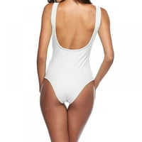Ženski sportski aktivni kupaći kostimi Tummy Control Solid Boja U-nazad jednodijelni kupaći kostimi sa podstavljenim kupaćim kupaćim odijelima Monokini