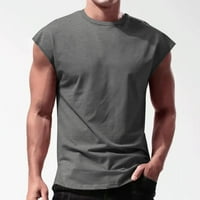 Majice muške pamučne posteljine Henley majice za muškarce muške majice bez rukava na rukavima Slim Fashion