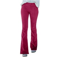 Potpune hlače za žene Ljeto Ženska modna udobna gusta džepa u boji Ležerne pantalone
