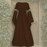 Zermoge Maxi haljine za žene dame Ženske vintage drevne dreke Gothic Cosplay haljina