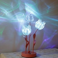 Aoust Crystal Tulip Night Light Touch Dimming Dekorativni ukrasni svjetiljka