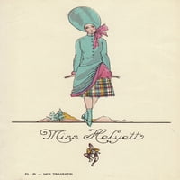 Žena u maštovitoj haljini kostim kao gospođica Helyett Poster Print ® Florilegije Mary Evans