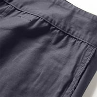 Giligiliso College Young Adults Modne Muškarci Solid Casual Button-Zip Multi-džepni ravni teretni pantalone