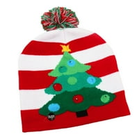 AOZOWIN Božićni ukrasi pleteni božićni šeširi šareni blistavi pleteni kape visokog božićnih kape za starije, božićne poklone za djecu
