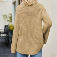 Dukseri za žene Baggy Fit džemper pulover Radni džemperi za vrat za žene Clearence Yellow XL