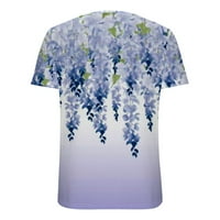GAECUW Dame vrhovi i bluze vrhovi bluze s kratkim rukavima The Regularne fit pulover TEES majice cvjetni