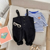 Unise djece Onceies Toddler Fashion Solid Color Kombinezone za komplekse opruge Twill Twill Pamučne hlače pantalone