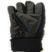 Prave crne kožne rukavice s toplim rukom obloge za marljive odrasle muškarce