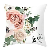 Wofedyo bacanje jastuka navlake ruže printom kauč na kauč na kauč na kauč na kauč jastuk cvijet kućni