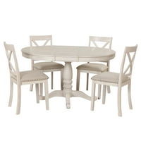 JS Moderni set za blagovaonicu za 4, drva okrugla stola i kuhinjske stolice, kuhinjski sto za trpezariju,