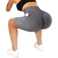 JJayotai Ženske hlače za čišćenje ženske vježbe gamaše fitness sportski trkački pantaloni se vraćaju yoga hlače sive