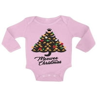 Awkward stilovi ružna božićna beba odijela Bodysuit Xmas Meowee Baby Romper Cat Tree