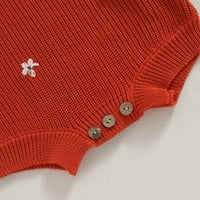 Okbabeha Baby Girl Chunky džemper pletene prevelike duksere RomaPone Onesie dugih rukava Crewneck Pulover TOP za novorođenčad
