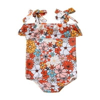 Djevojke za kupaće kostimi TODDLER Ljetne ručke Cvijeće Print Onesie Onesie Bikini Djevojke 'kupaći