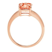 1. CT briljantan aspekser Clear Simulirani dijamant 18k ružičasto zlato pasijans prsten sz 6