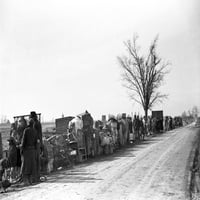 Sharecroppers, 1939. Nevid Sharecroppers koji stoje uz autoput 60, New Madrid County, Missouri. Fotografija