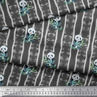 Soimoi siva Rayon tkanina bambusova panda džungla Ispis tkanina od dvorišta široka