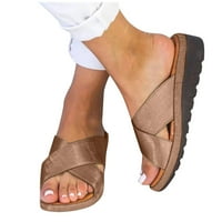 Jsaierl ženske ravne sandale casual ljeto otvorene nožne sandale udobne klizanje na sandale hodanje vjenčane sandale veličine 8.5