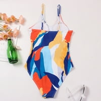 TAWOP SWIMRESSRES kupaći kostimi za žene Žene Ispiši podstavljeni plus veličine Bikini kupaći kostim višebojni veličine xxl